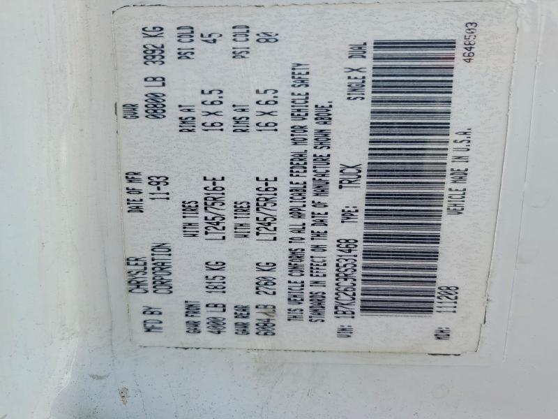 Aukcja sprzedaży 1994 Dodge Ram 2500, vin: 1B7KC26C9RS531468, numer aukcji: 52047446