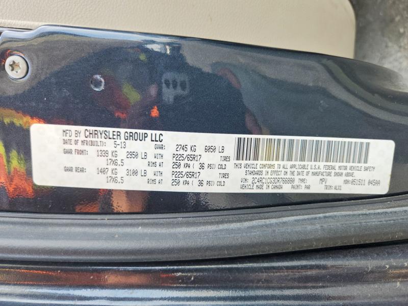 49155746 :رقم المزاد ، 2C4RC1CG3DR766880 vin ، 2013 Chrysler Town And Country مزاد بيع
