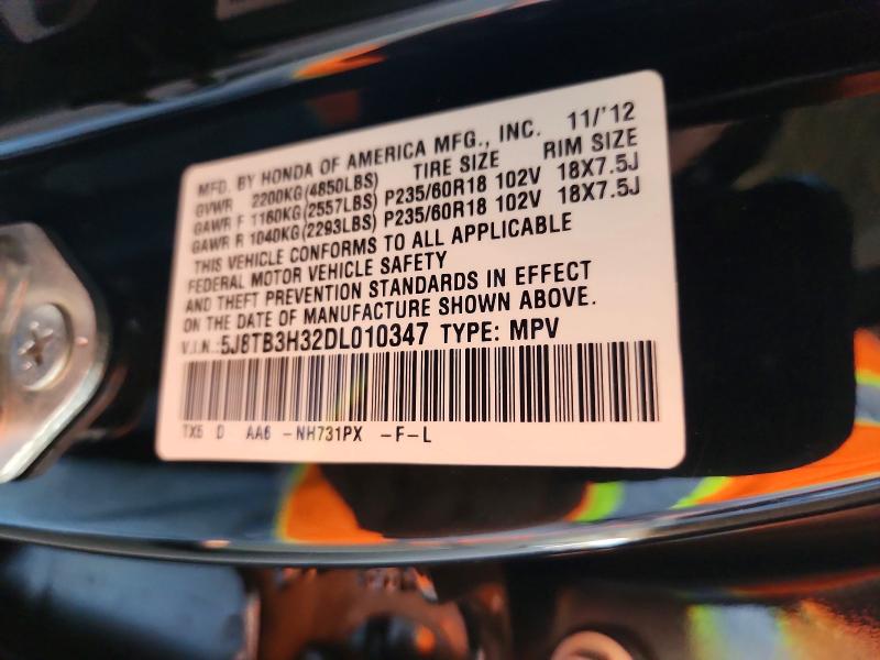 Продаж на аукціоні авто 2013 Acura Rdx, vin: 5J8TB3H32DL010347, номер лоту: 51640016