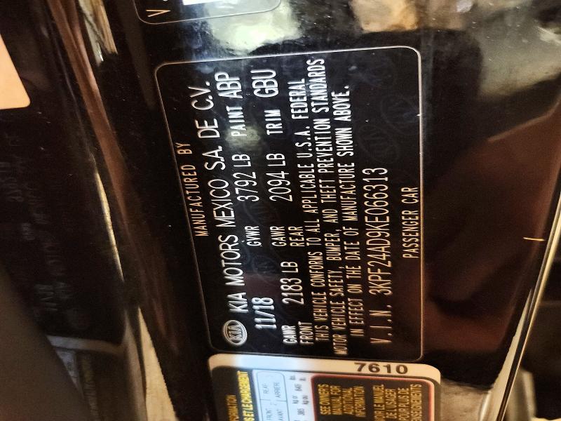 Продаж на аукціоні авто 2019 Kia Forte, vin: 3KPF24AD9KE066313, номер лоту: 48492876