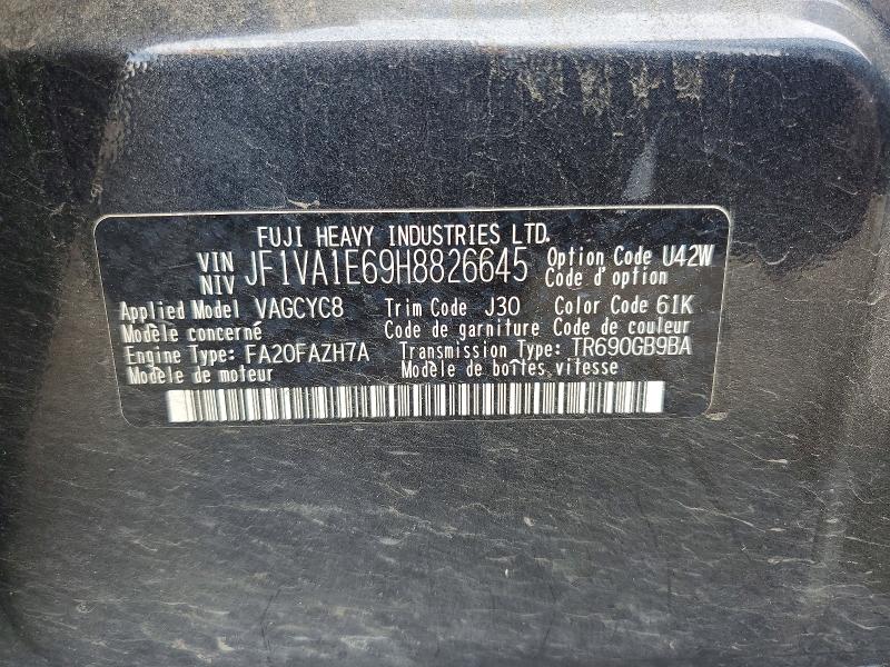 49907956 :رقم المزاد ، JF1VA1E69H8826645 vin ، 2017 Subaru Wrx مزاد بيع