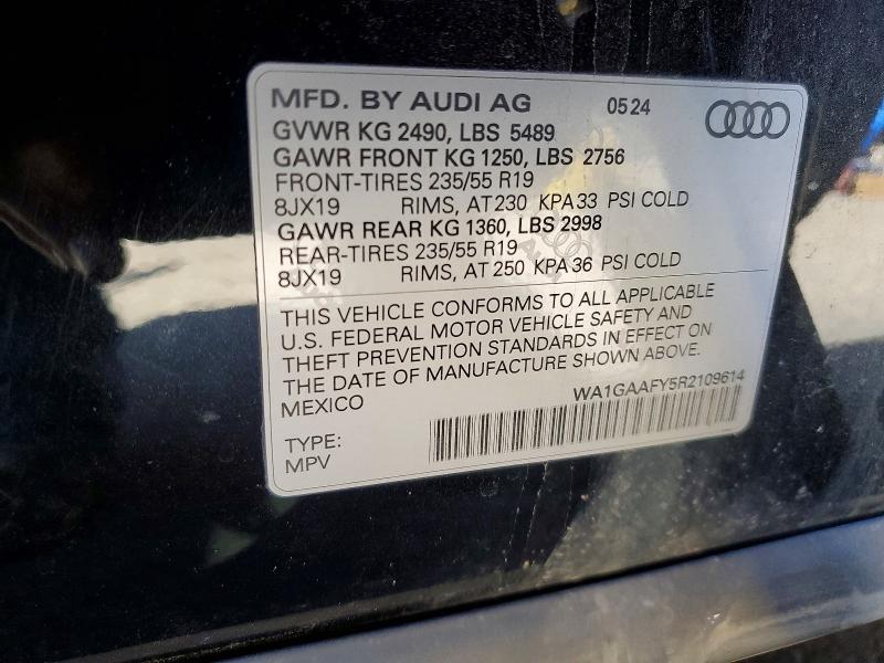 Продажа на аукционе авто 2024 Audi Q5, vin: WA1GAAFY5R2109614, номер лота: 48415986