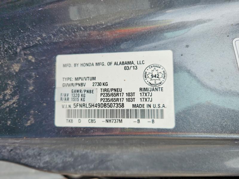 Продажа на аукционе авто 2013 Honda Odyssey Ex, vin: 5FNRL5H49DB507358, номер лота: 48087736