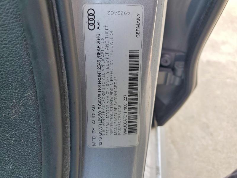 Aukcja sprzedaży 2017 Audi A6, vin: WAUC8AFC1HN081227, numer aukcji: 49789896