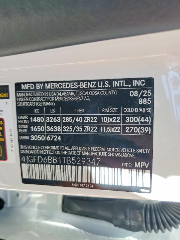 51025586 :رقم المزاد ، 4JGFD6BB1TB529347 vin ، 2026 Mercedes-benz Gle Coupe مزاد بيع