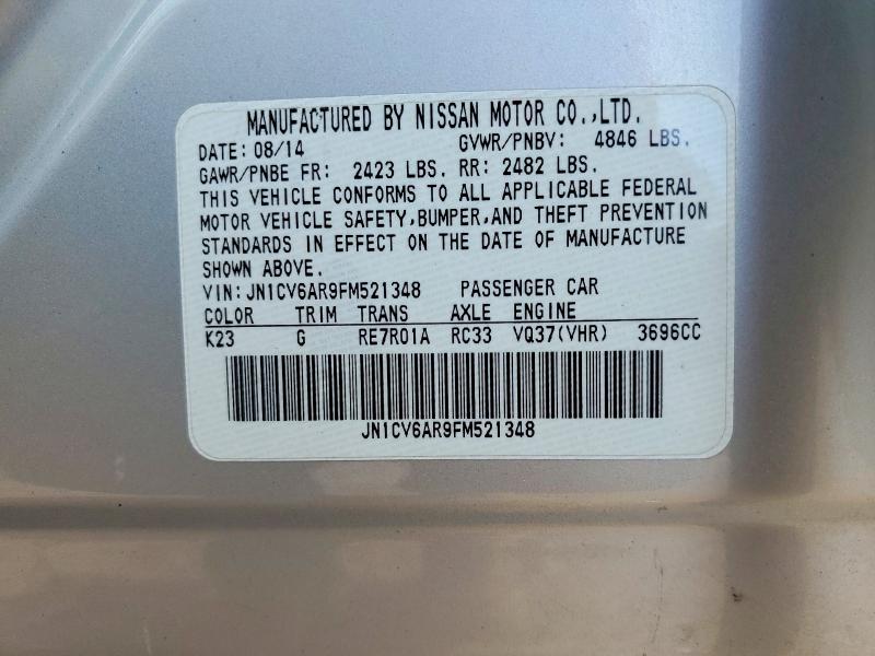 Продаж на аукціоні авто 2015 Infiniti Q40, vin: JN1CV6AR9FM521348, номер лоту: 51158696