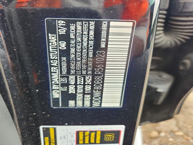 51512636 :رقم المزاد ، WDDWF8DB8LR561023 vin ، 2020 Mercedes-benz C مزاد بيع