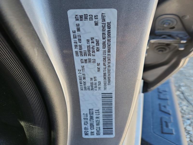 50612336 :رقم المزاد ، 1C6SRFJT0NN102278 vin ، 2022 Ram 1500 مزاد بيع