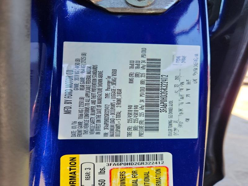 2016 Ford Fusion მანქანა იყიდება აუქციონზე, vin: 3FA6P0HD2GR322412, აუქციონის ნომერი: 49027106