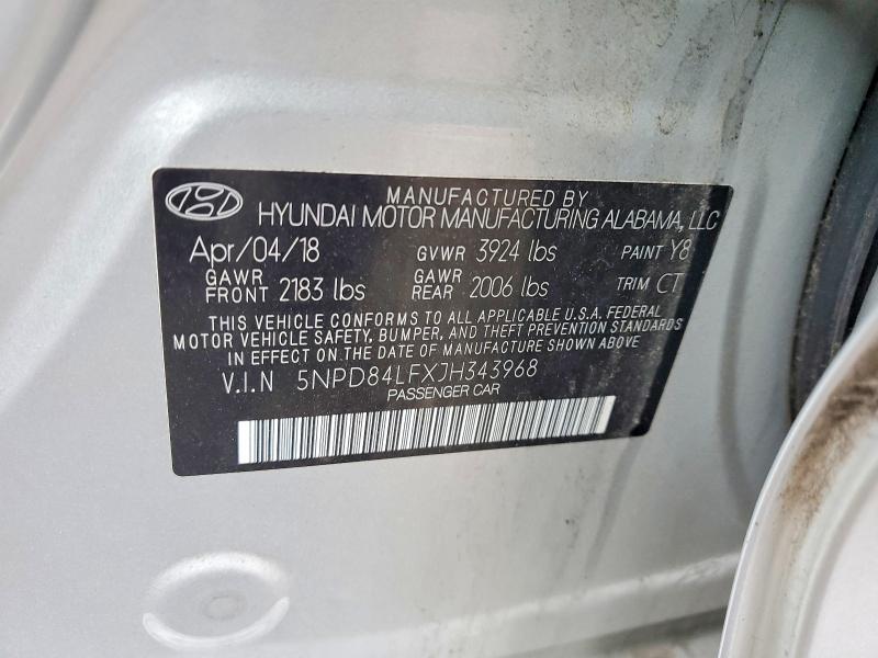 Продажа на аукционе авто 2018 Hyundai Elantra, vin: 5NPD84LFXJH343968, номер лота: 48214996
