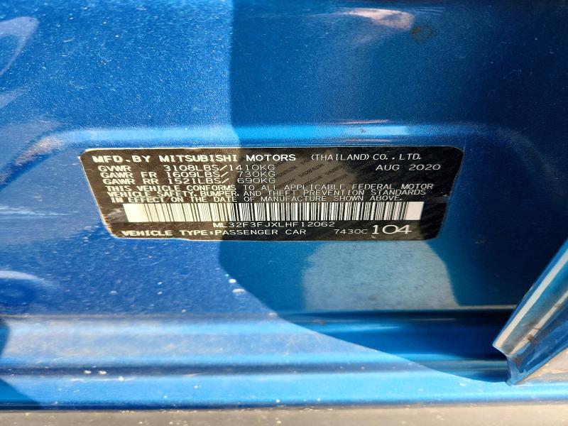 Продаж на аукціоні авто 2020 Mitsubishi Mirage, vin: ML32F3FJXLHF12062, номер лоту: 51323326