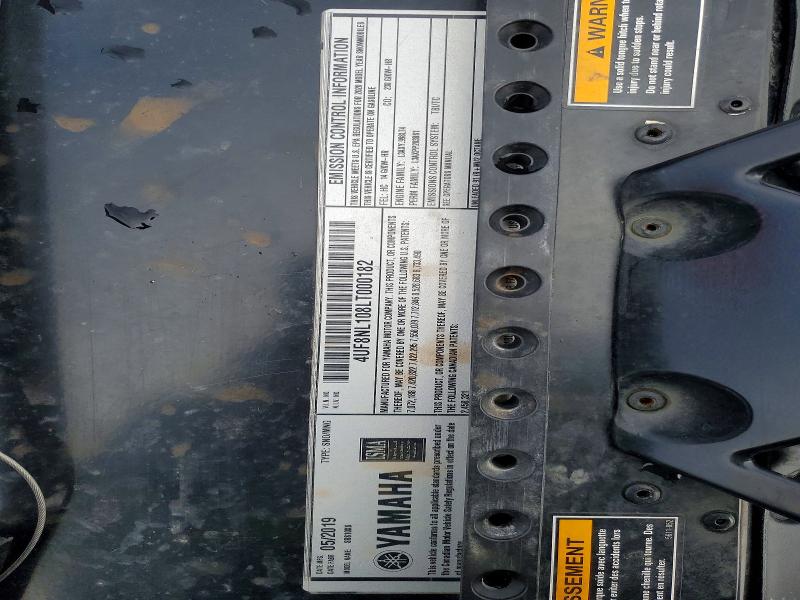 47450026 :رقم المزاد ، 4UF8NL108LT000182 vin ، 2020 Yama Sidewinder مزاد بيع