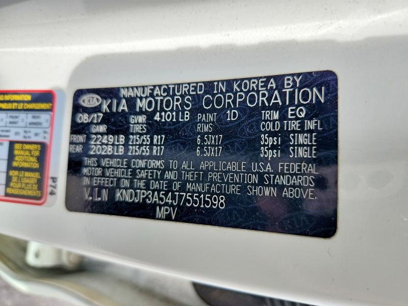 48571176 :رقم المزاد ، KNDJP3A54J7551598 vin ، 2018 Kia Soul مزاد بيع