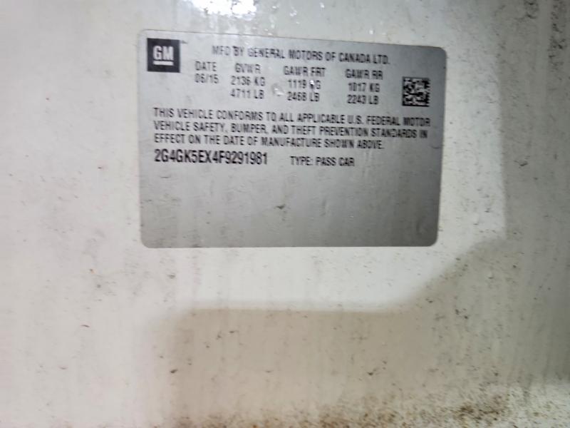48748886 :رقم المزاد ، 2G4GK5EX4F9291981 vin ، 2015 Buick Regal مزاد بيع