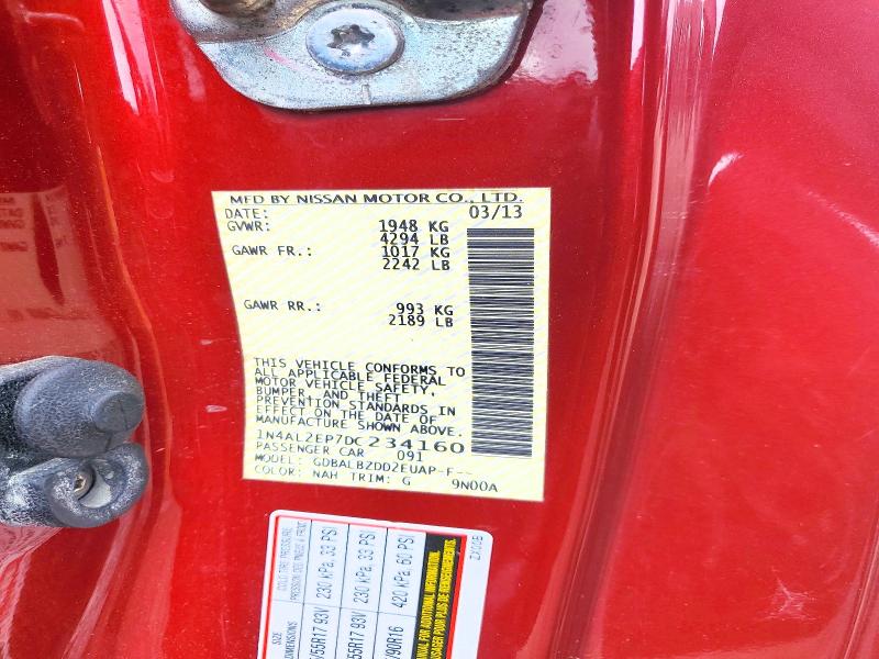 Продаж на аукціоні авто 2013 Nissan Altima, vin: 1N4AL2EP7DC234160, номер лоту: 50997426