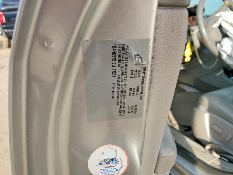 Продаж на аукціоні авто 2007 Buick Lucerne, vin: 1G4HD57217U197254, номер лоту: 50476166
