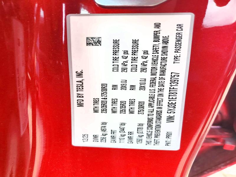 Aukcja sprzedaży 2026 Tesla Model 3, vin: 5YJ3E1ET8TF139757, numer aukcji: 47067946