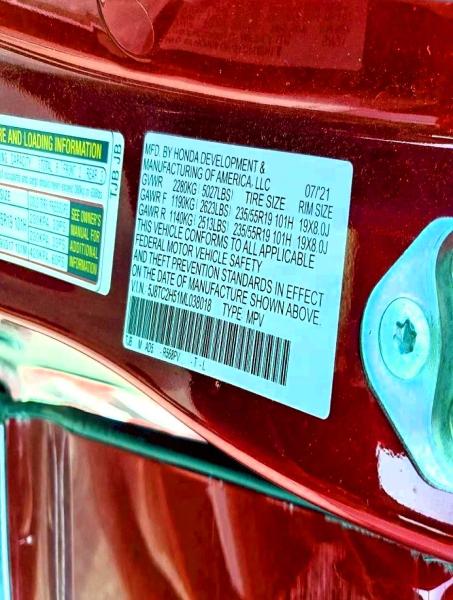 2021 Acura Rdx მანქანა იყიდება აუქციონზე, vin: 5J8TC2H51ML038018, აუქციონის ნომერი: 49865346