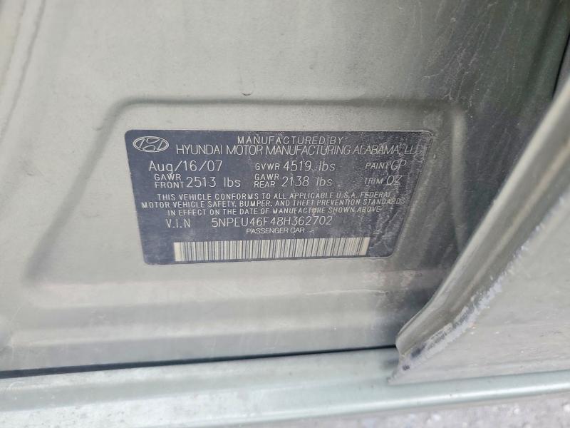 Продаж на аукціоні авто 2008 Hyundai Sonata, vin: 5NPEU46F48H362702, номер лоту: 50055116