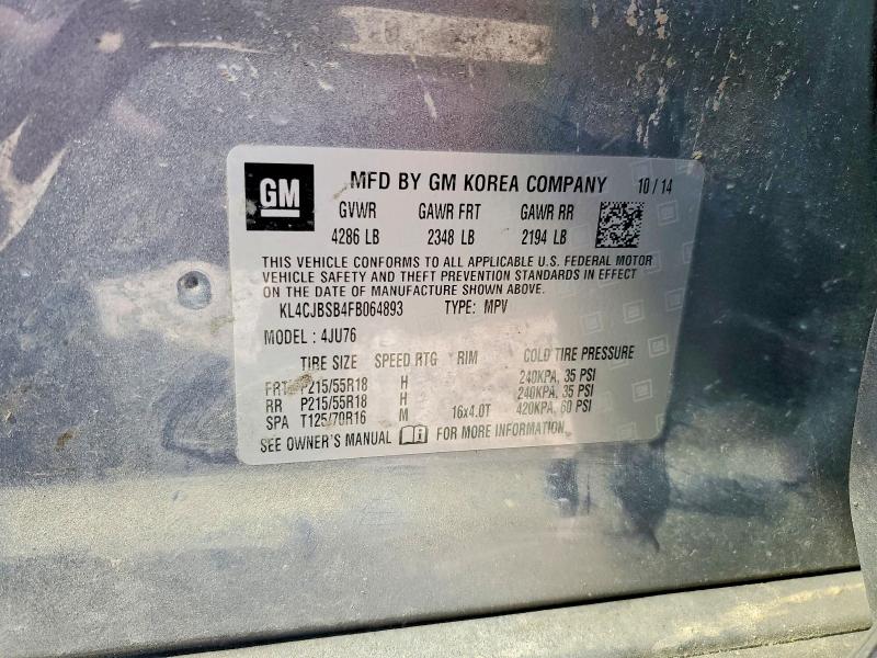 Продажа на аукционе авто 2015 Buick Encore, vin: KL4CJBSB4FB064893, номер лота: 46451396