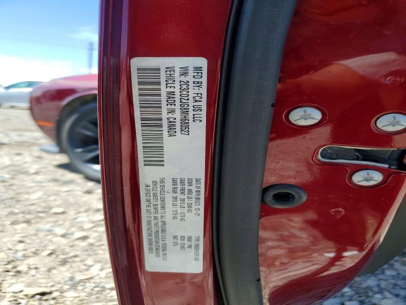 48682226 :رقم المزاد ، 2C3CDZJG8MH680527 vin ، 2021 Dodge Challenger مزاد بيع
