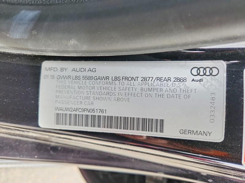 Aukcja sprzedaży 2015 Audi S7, vin: WAUW2AFC9FN051761, numer aukcji: 50776996
