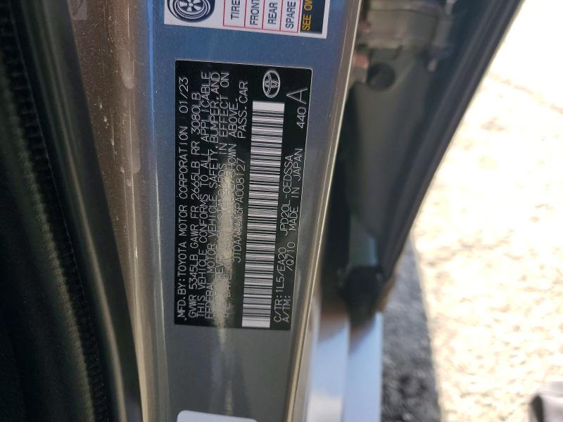 49761146 :رقم المزاد ، JTDAAAAA3PA008127 vin ، 2023 Toyota Mirai مزاد بيع