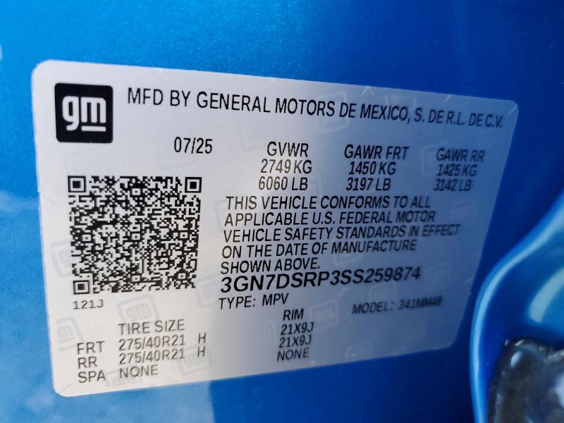 49676876 :رقم المزاد ، 3GN7DSRP3SS259874 vin ، 2025 Chevrolet Equinox مزاد بيع