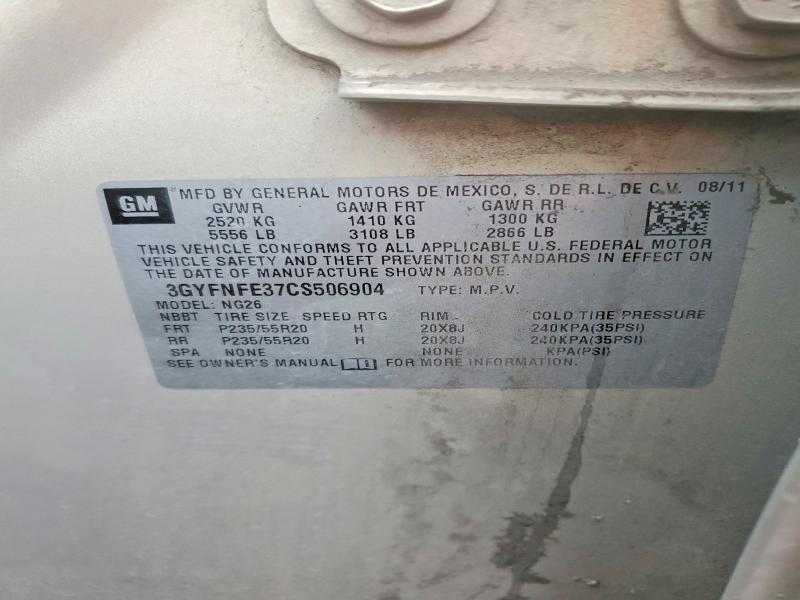 Продажа на аукционе авто 2012 Cadillac Srx, vin: 3GYFNFE37CS506904, номер лота: 48293466