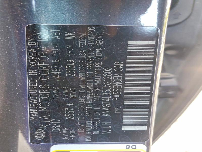 2018 Kia Optima მანქანა იყიდება აუქციონზე, vin: KNAGT4L35J5212803, აუქციონის ნომერი: 49310646