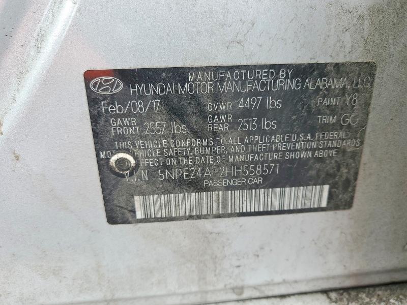 Aukcja sprzedaży 2017 Hyundai Sonata, vin: 5NPE24AF2HH558571, numer aukcji: 51200736