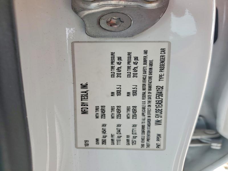 Продажа на аукционе авто 2020 Tesla Model 3, vin: 5YJ3E1EA5LF504152, номер лота: 49838076