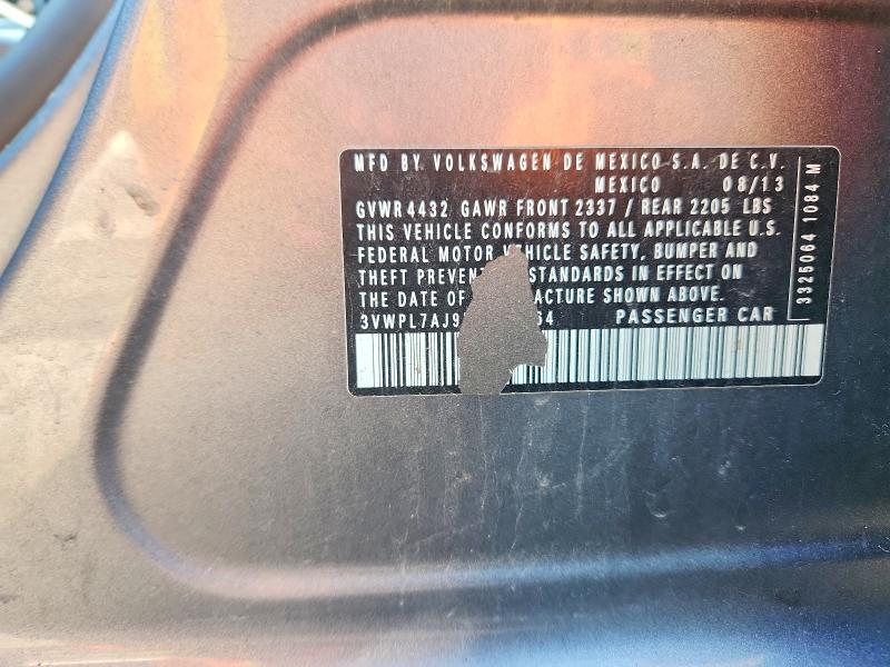 51010166 :رقم المزاد ، 3VWPL7AJ9EM604864 vin ، 2014 Volkswagen Jetta مزاد بيع