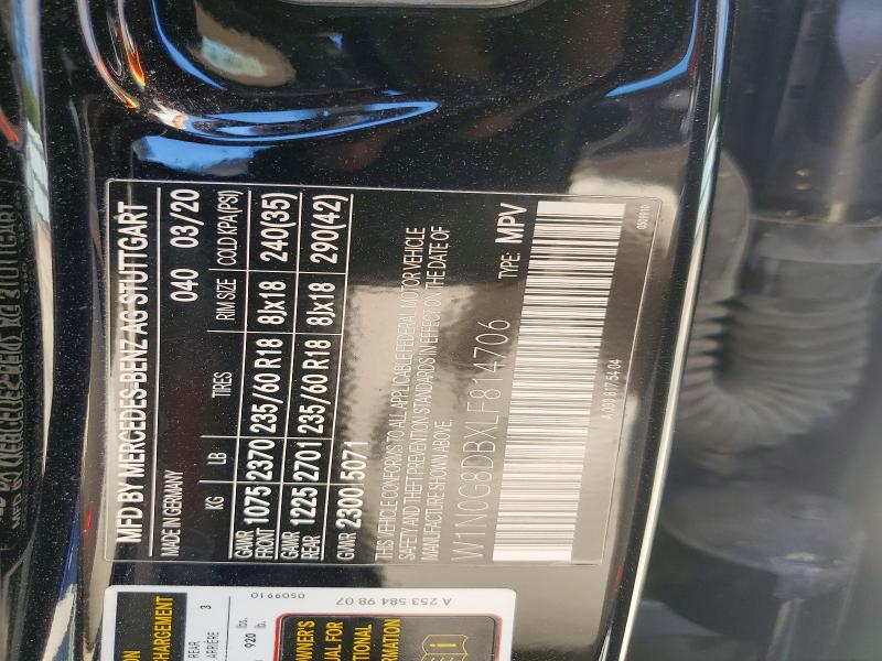 Продаж на аукціоні авто 2020 Mercedes-benz Glc, vin: W1N0G8DBXLF814706, номер лоту: 49993146