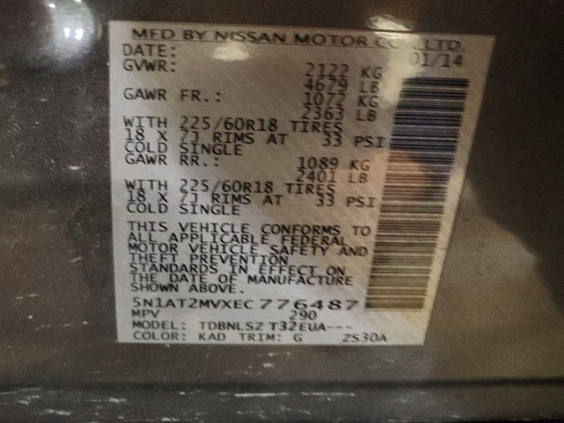 Продажа на аукционе авто 2014 Nissan Rogue, vin: 5N1AT2MVXEC776487, номер лота: 49178696