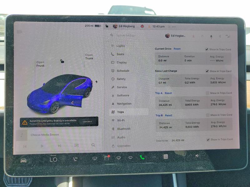 Продаж на аукціоні авто 2019 Tesla Model 3, vin: 5YJ3E1EB8KF433343, номер лоту: 48603866