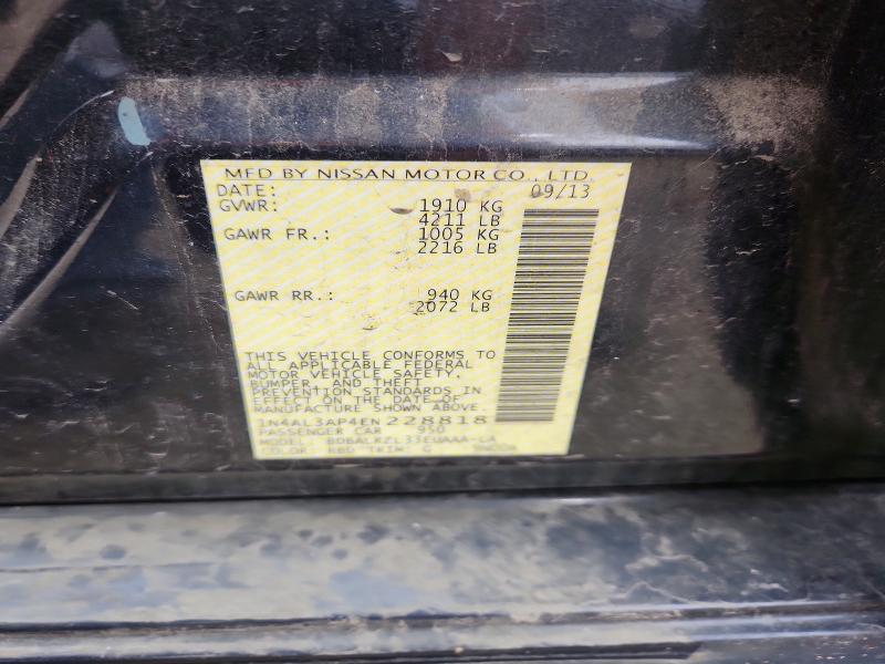 50287246 :رقم المزاد ، 1N4AL3AP4EN228818 vin ، 2014 Nissan Altima مزاد بيع