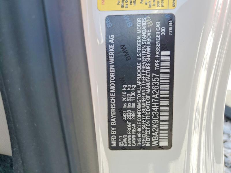 48718106 :رقم المزاد ، WBA2K9C34H7A26357 vin ، 2017 Bmw 230i مزاد بيع