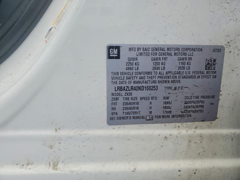 Продажа на аукционе авто 2022 Buick Envision, vin: LRBAZLR40ND168253, номер лота: 49340806