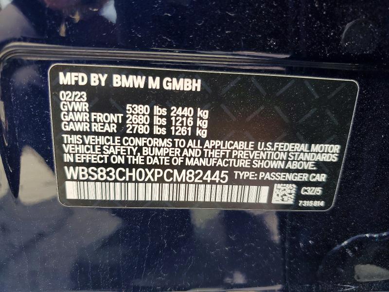 Продаж на аукціоні авто 2023 Bmw M5, vin: WBS83CH0XPCM82445, номер лоту: 49964246