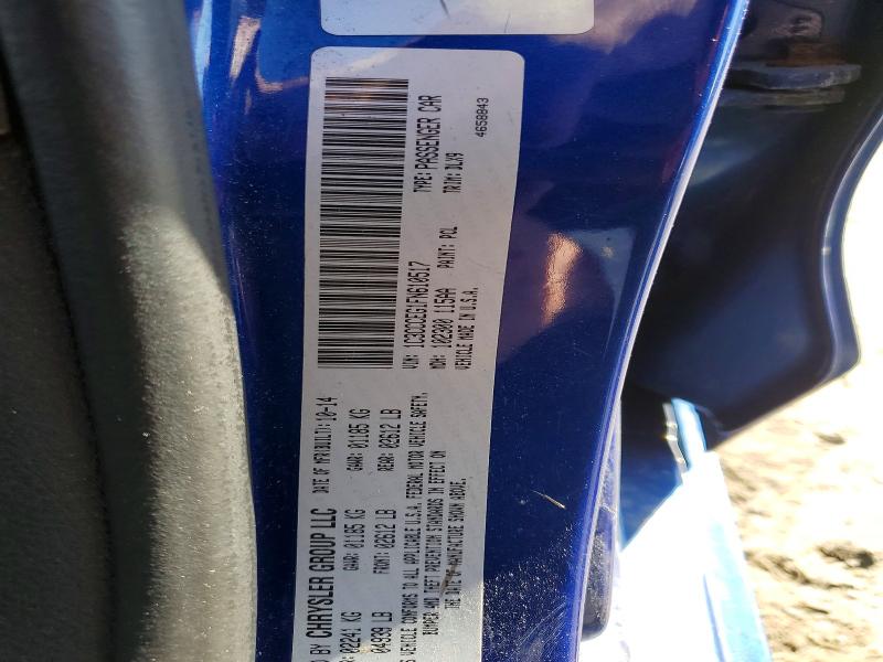 Aukcja sprzedaży 2015 Chrysler 200, vin: 1C3CCCEG1FN610517, numer aukcji: 50306876