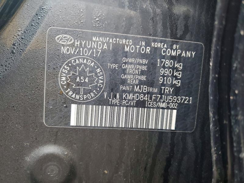 Aukcja sprzedaży 2018 Hyundai Elantra, vin: KMHD84LF7JU593721, numer aukcji: 49389446