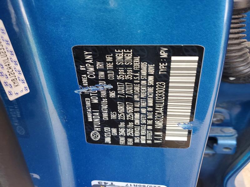 49718286 :رقم المزاد ، KM8J2CA4XLU233023 vin ، 2020 Hyundai Tucson مزاد بيع