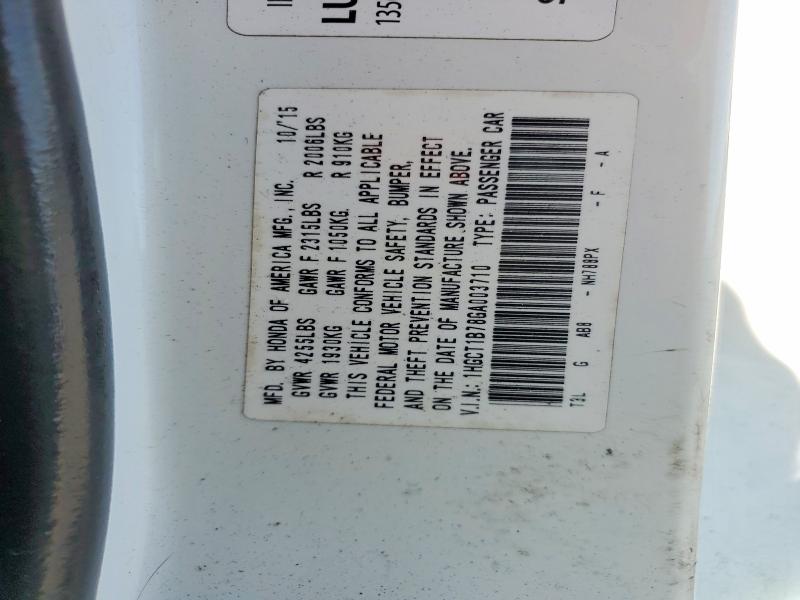 Продажа на аукционе авто 2016 Honda Accord, vin: 1HGCT1B78GA003710, номер лота: 51317186