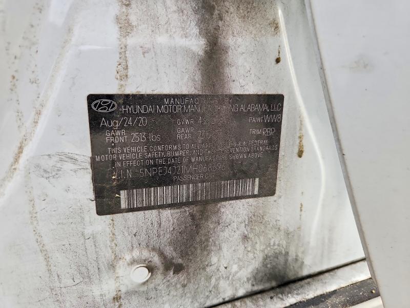Продаж на аукціоні авто 2021 Hyundai Sonata, vin: 5NPEJ4J21MH068696, номер лоту: 47173556