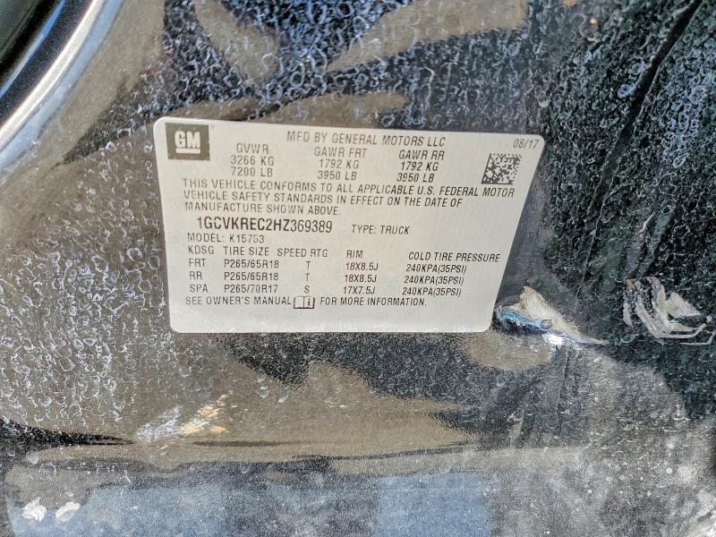 Продаж на аукціоні авто 2017 Chevrolet Silverado, vin: 1GCVKREC2HZ369389, номер лоту: 50074346
