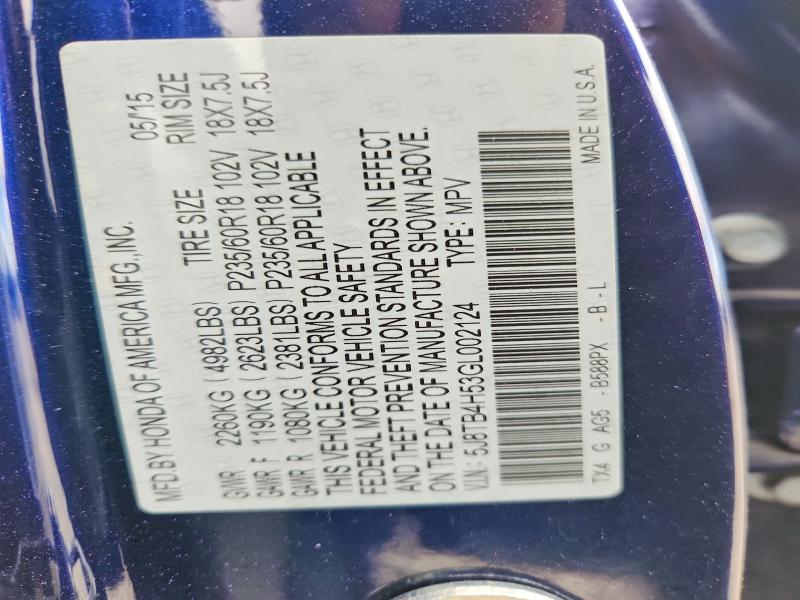Aukcja sprzedaży 2016 Acura Rdx, vin: 5J8TB4H53GL002124, numer aukcji: 49757556