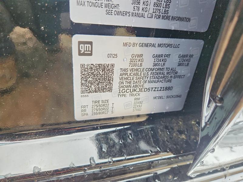 Продаж на аукціоні авто 2026 Chevrolet Silverado, vin: 1GCUKJED5TZ121880, номер лоту: 51513066