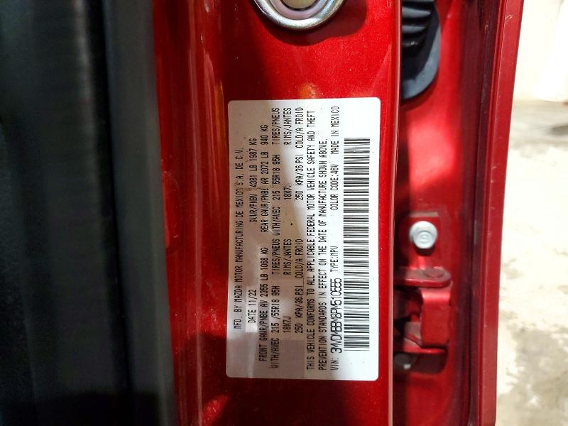 49458196 :رقم المزاد ، 3MVDMBBM8PM510555 vin ، 2023 Mazda Cx-30 مزاد بيع