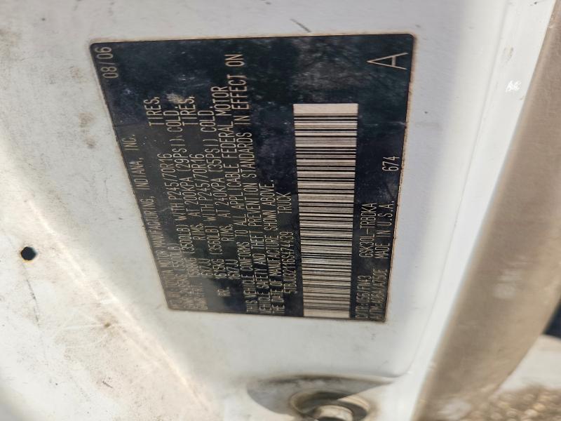 50250486 :رقم المزاد ، 5TBJU32116S474439 vin ، 2006 Toyota Tundra مزاد بيع